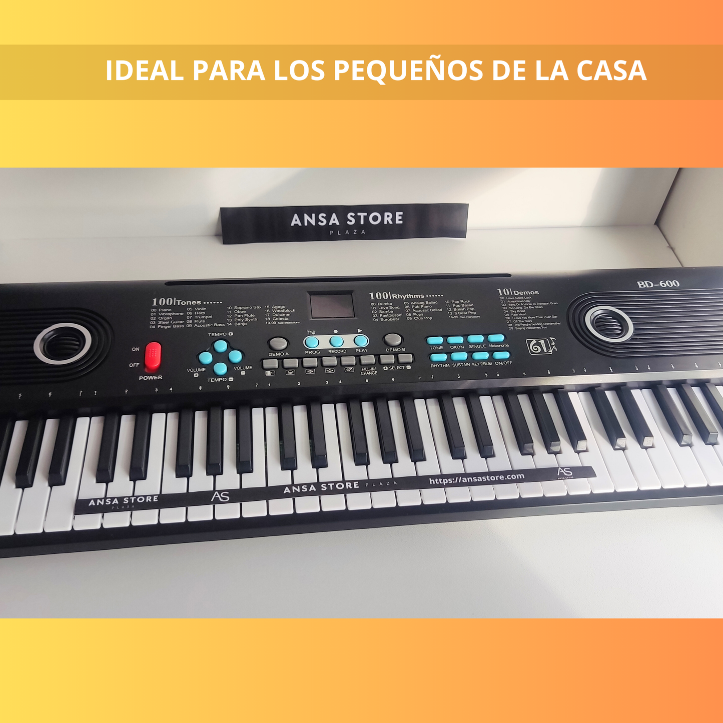 PIANO DIGITAL ELECTRÓNICO PORTÁTIL PARA NIÑOS