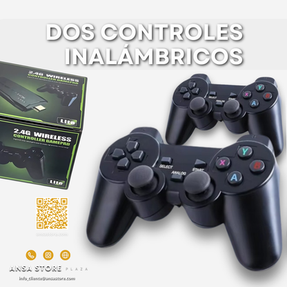 CONSOLA RETRO GAME STICK 4k + 2 controles inalámbricos